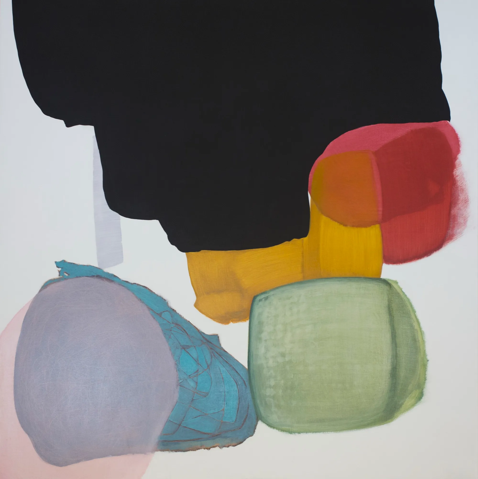 Duży format nr 1, 2017, Akryl i olej na płótnie, 140 × 140 cm