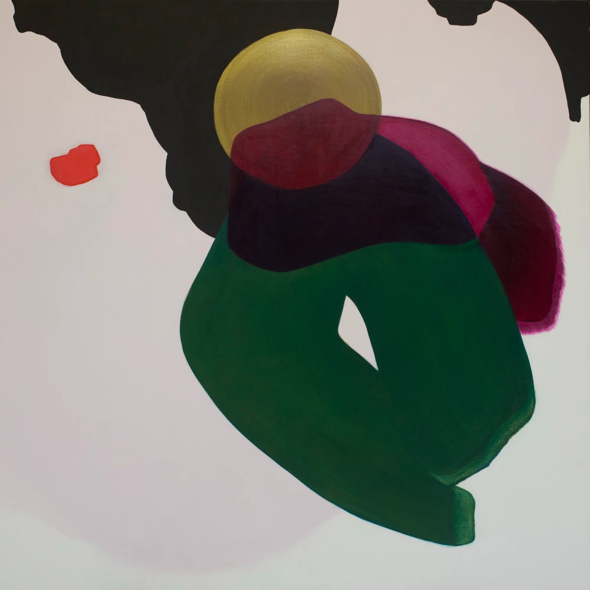 Duży format nr 4, 2018, Akryl i olej na płótnie, 140 × 140 cm