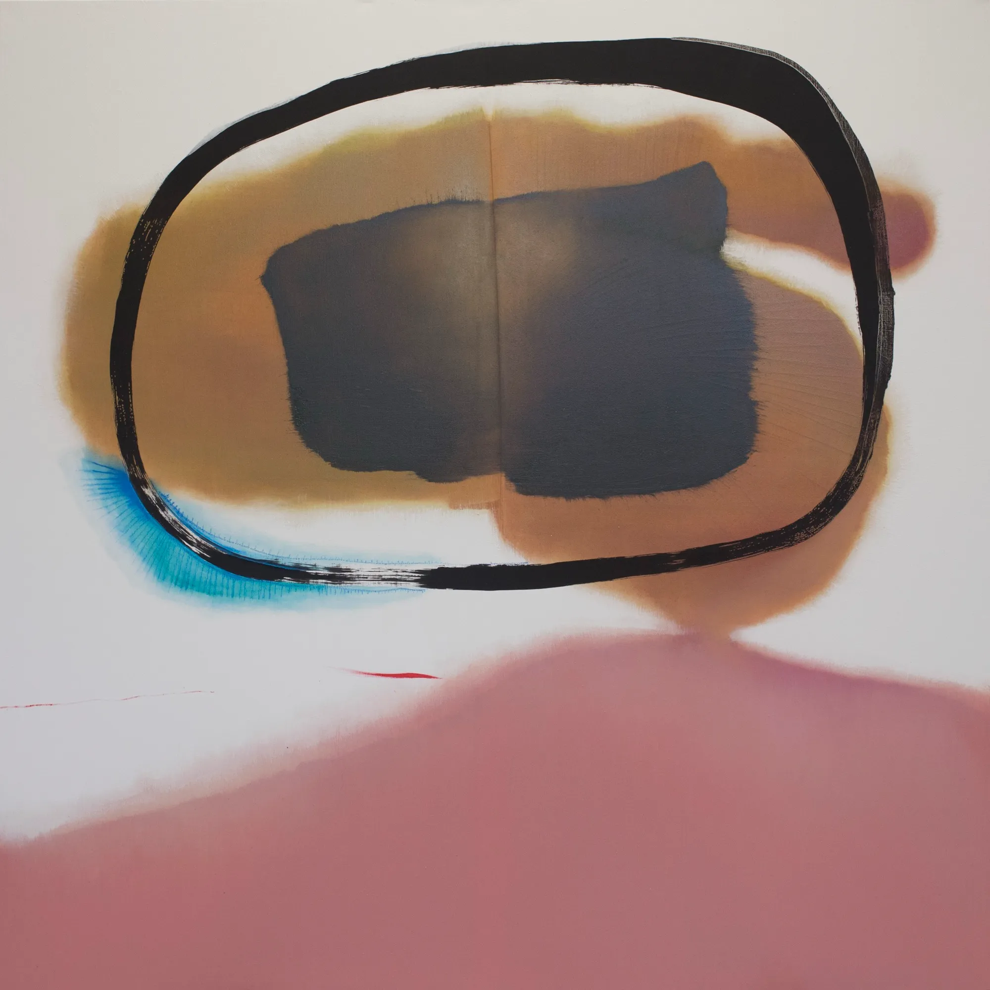 Duży format nr 5, 2018, Akryl i olej na płótnie, 140 × 140 cm