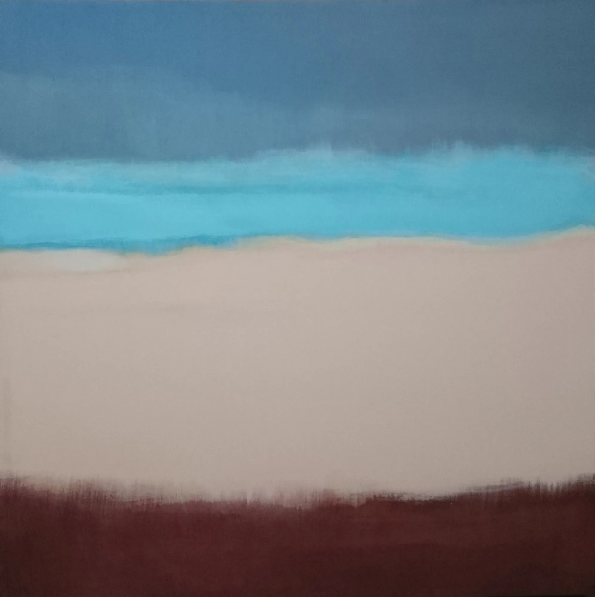 Duży format nr 10, 2016, Akryl i olej na płótnie, 140 × 140 cm