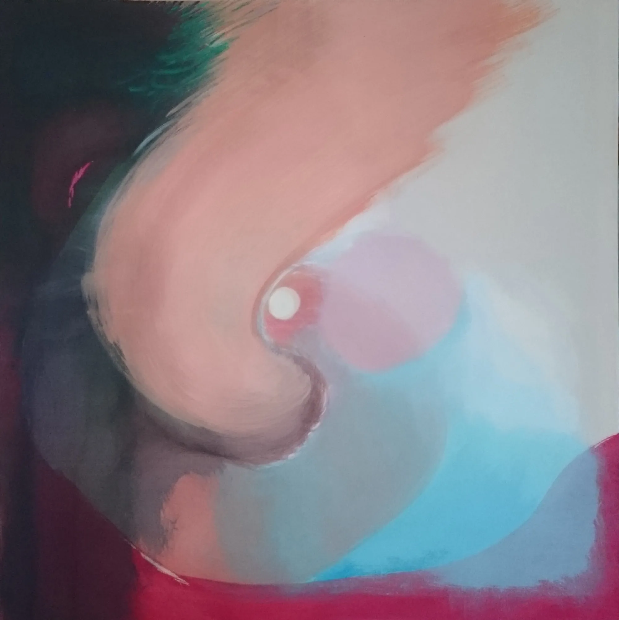 Duży format nr 12, 2016, Akryl i olej na płótnie, 140 × 140 cm