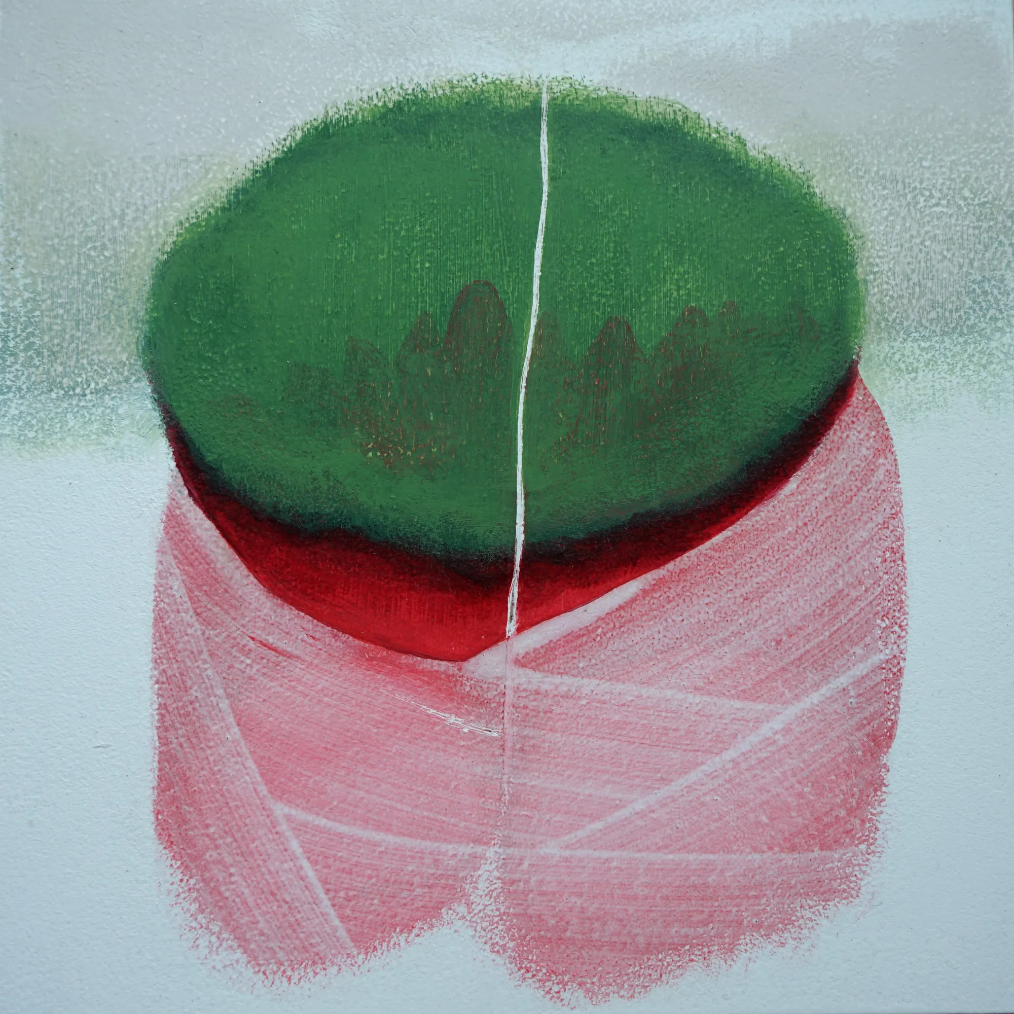 Szkic nr 2, 2018–2019, Akryl i olej na płycie, 19 × 19 cm