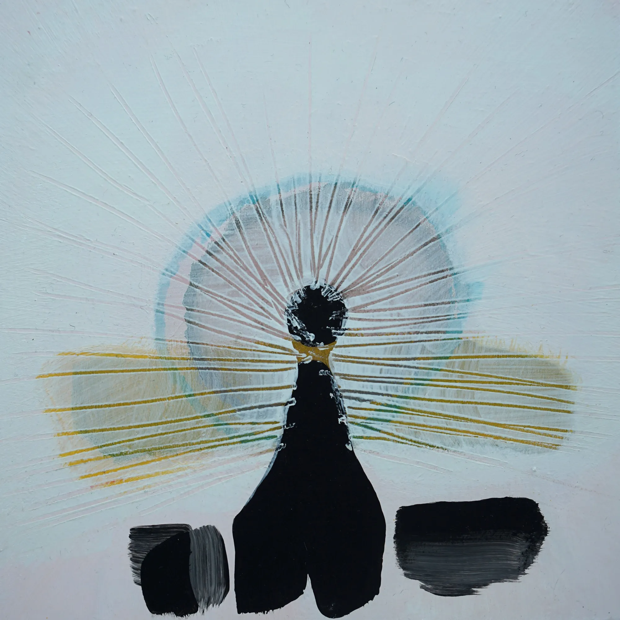 Szkic nr 3, 2018–2019, Akryl i olej na płycie, 19 × 19 cm