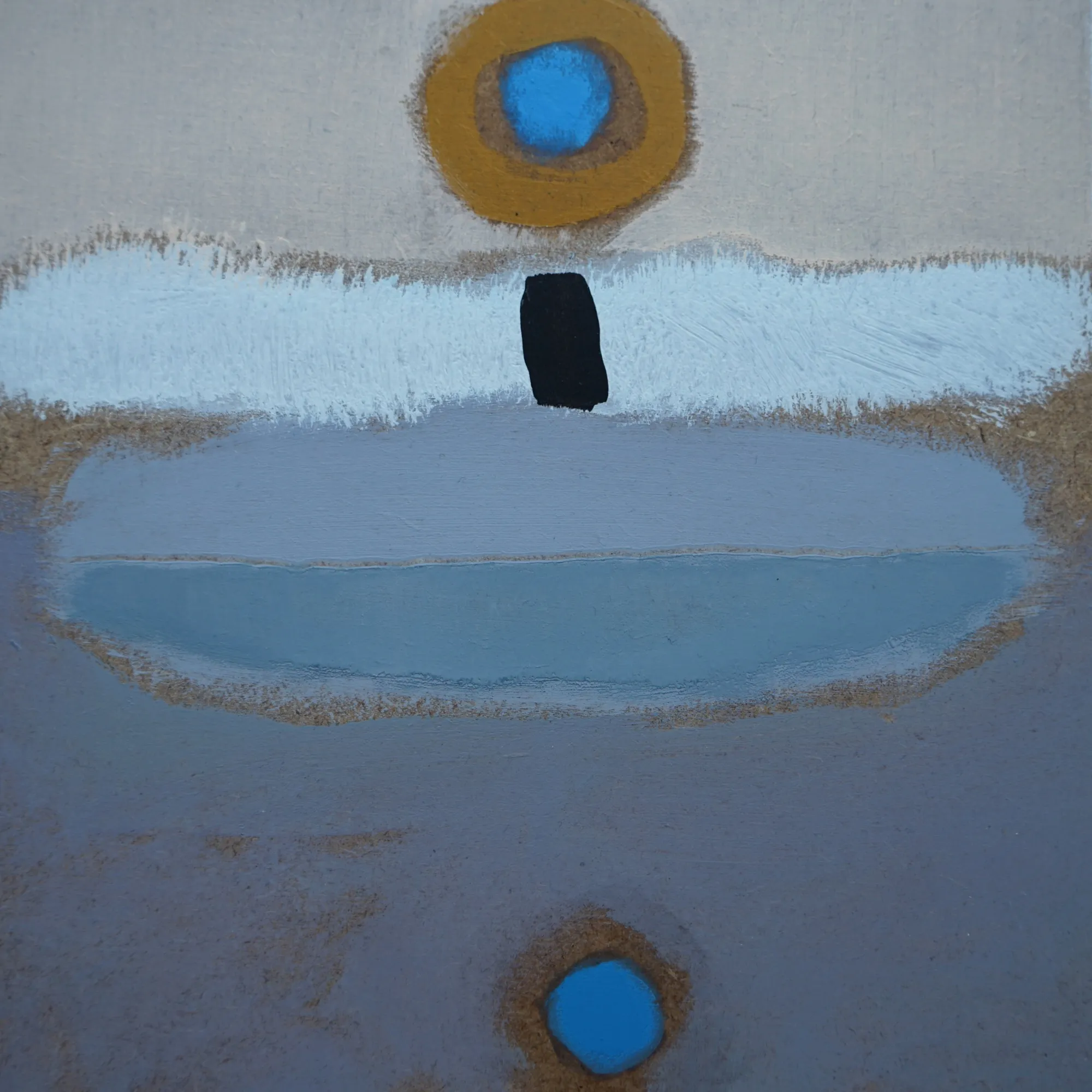 Szkic nr 6, 2018–2019, Akryl i olej na płycie, 19 × 19 cm