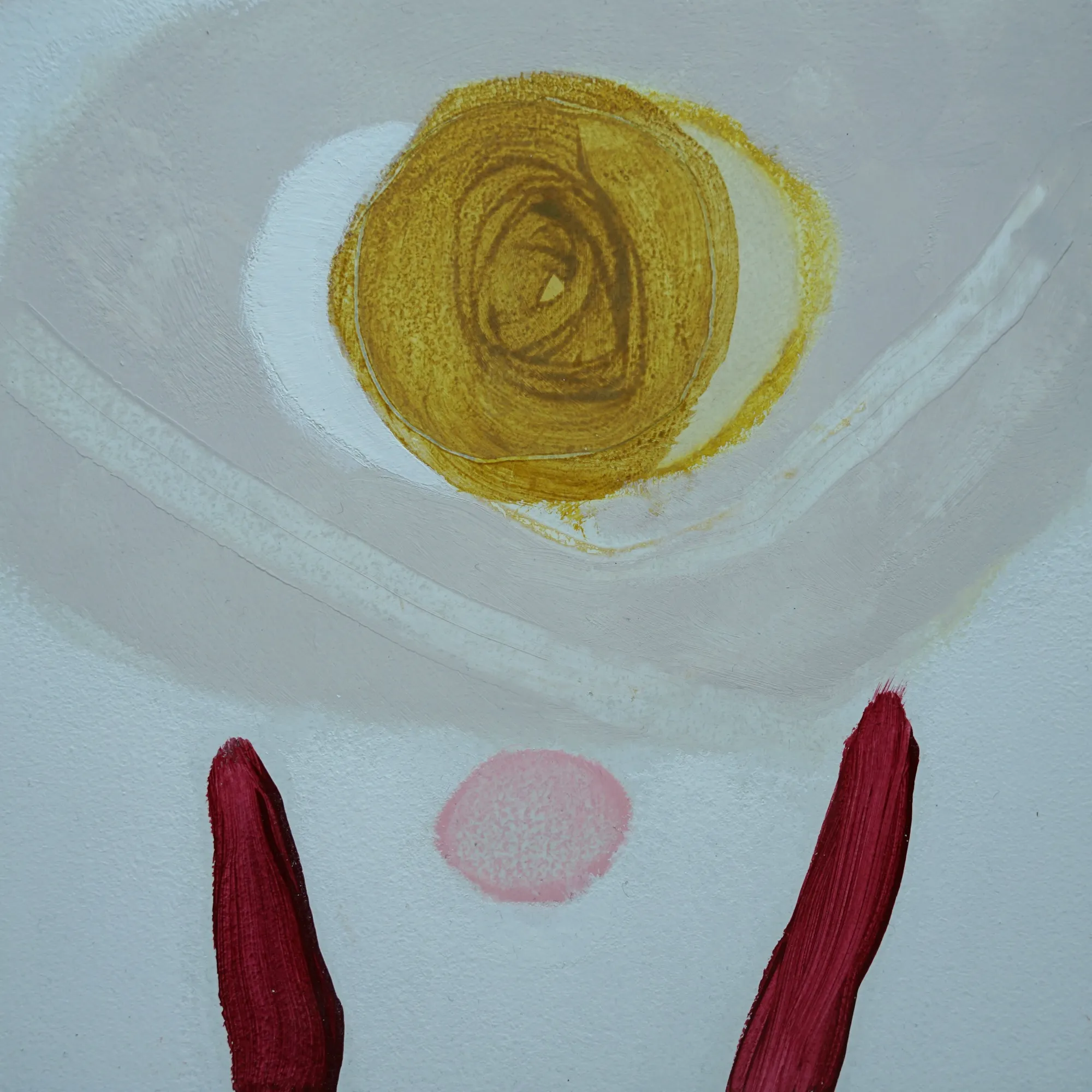 Szkic nr 8, 2018–2019, Akryl i olej na płycie, 19 × 19 cm