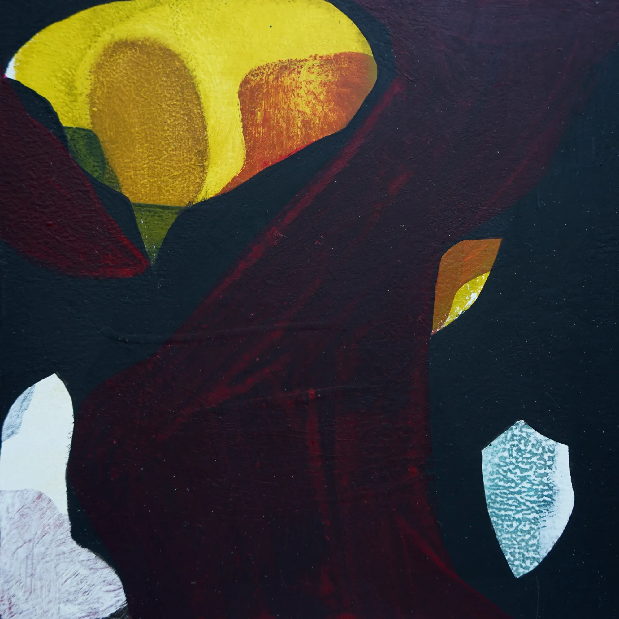 Szkic nr 10, 2018–2019, Akryl i olej na płycie, 19 × 19 cm