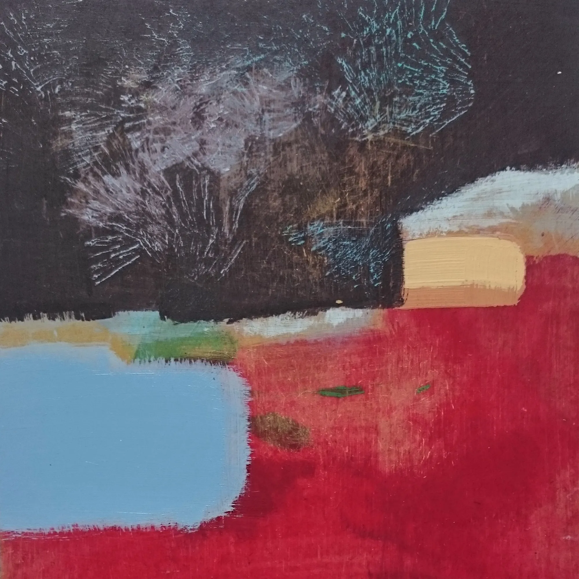 Szkic nr 12, 2016–2017, Akryl i olej na płycie, 19 × 19 cm