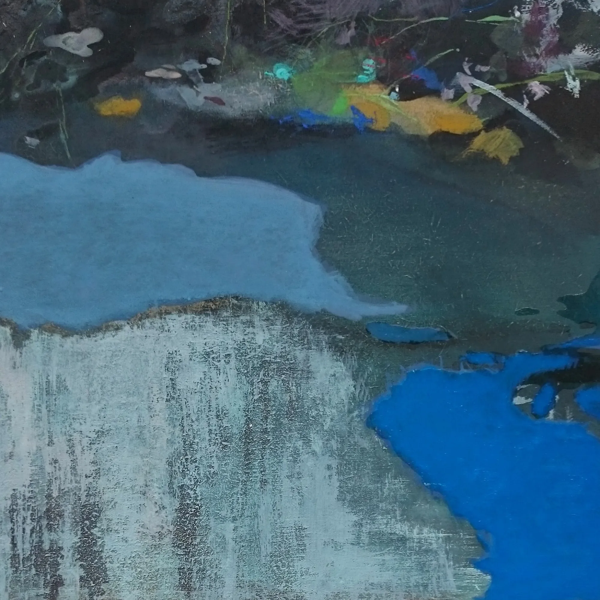 Szkic nr 14, 2016–2017, Akryl i olej na płycie, 19 × 19 cm