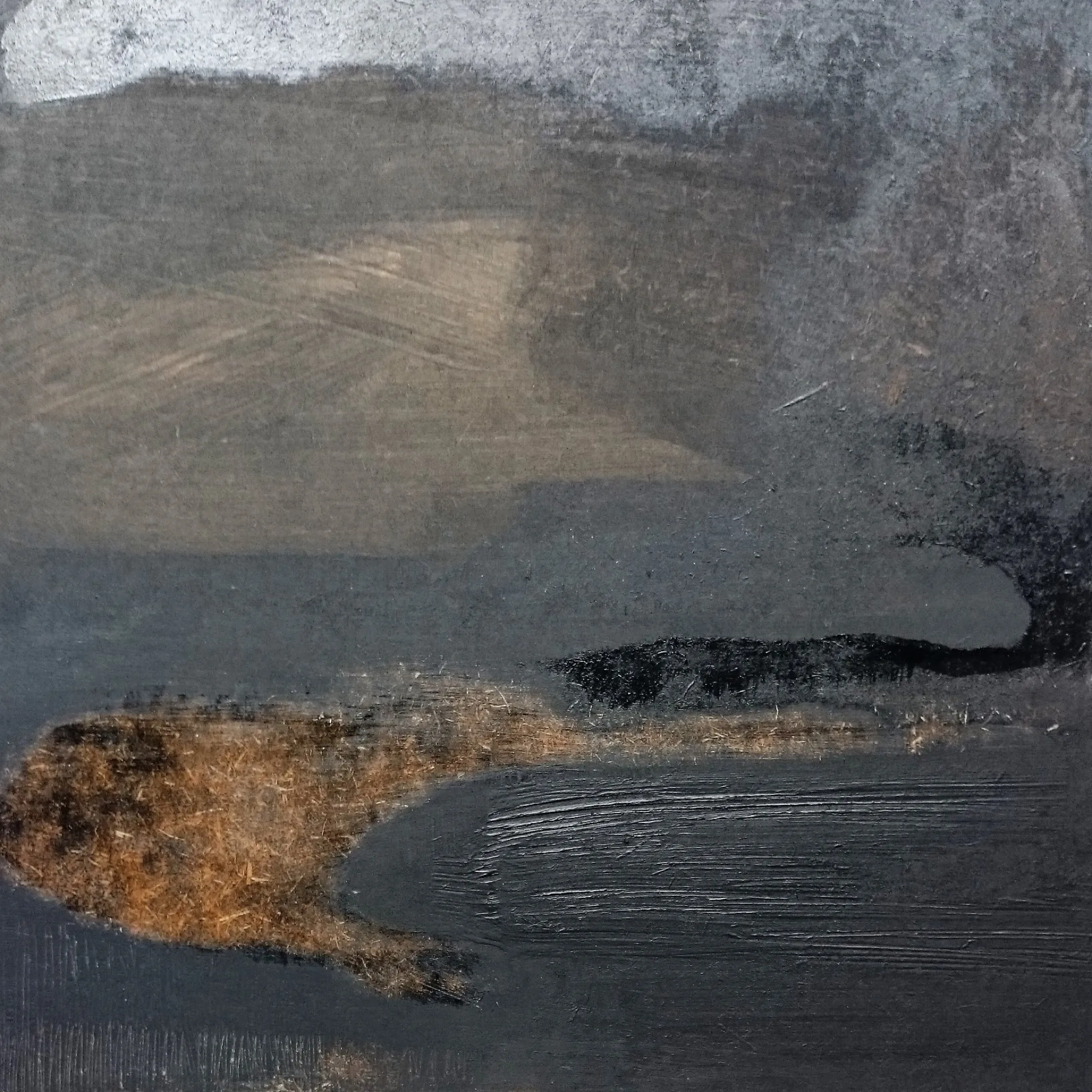 Szkic nr 18, 2016–2017, Akryl i olej na płycie, 19 × 19 cm