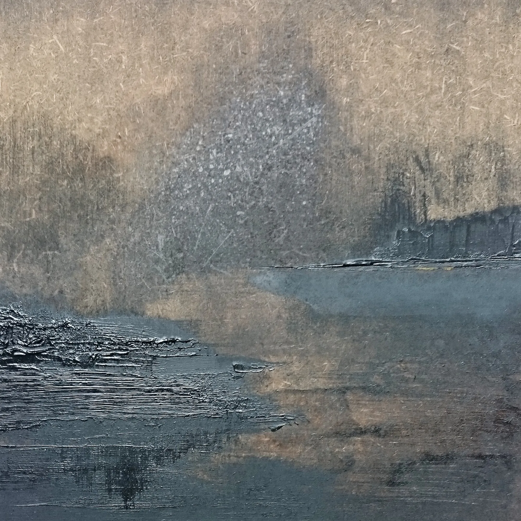 Szkic nr 19, 2016–2017, Akryl i olej na płycie, 19 × 19 cm
