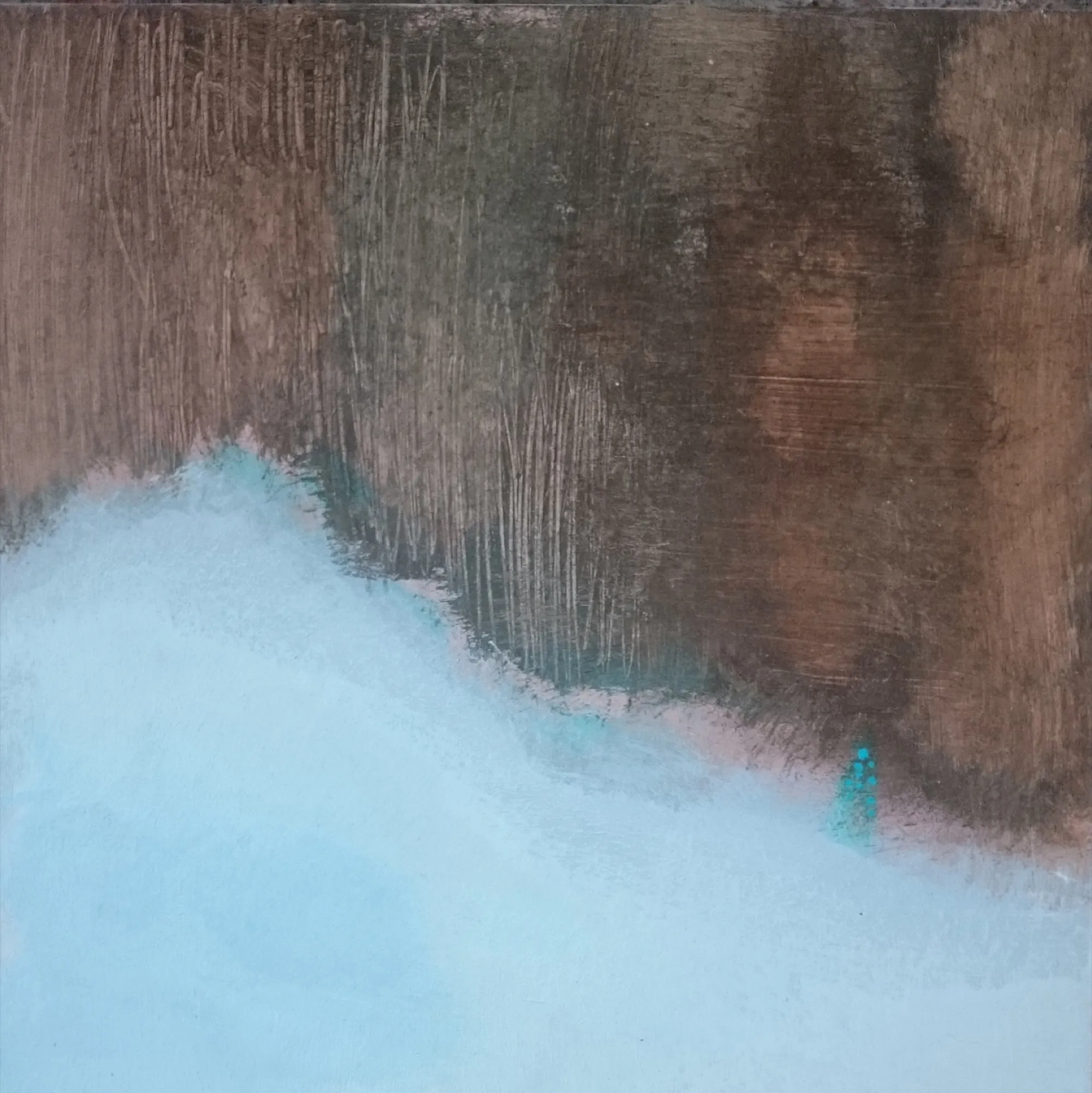 Szkic nr 28, 2015, Akryl i olej na płycie, 19 × 19 cm