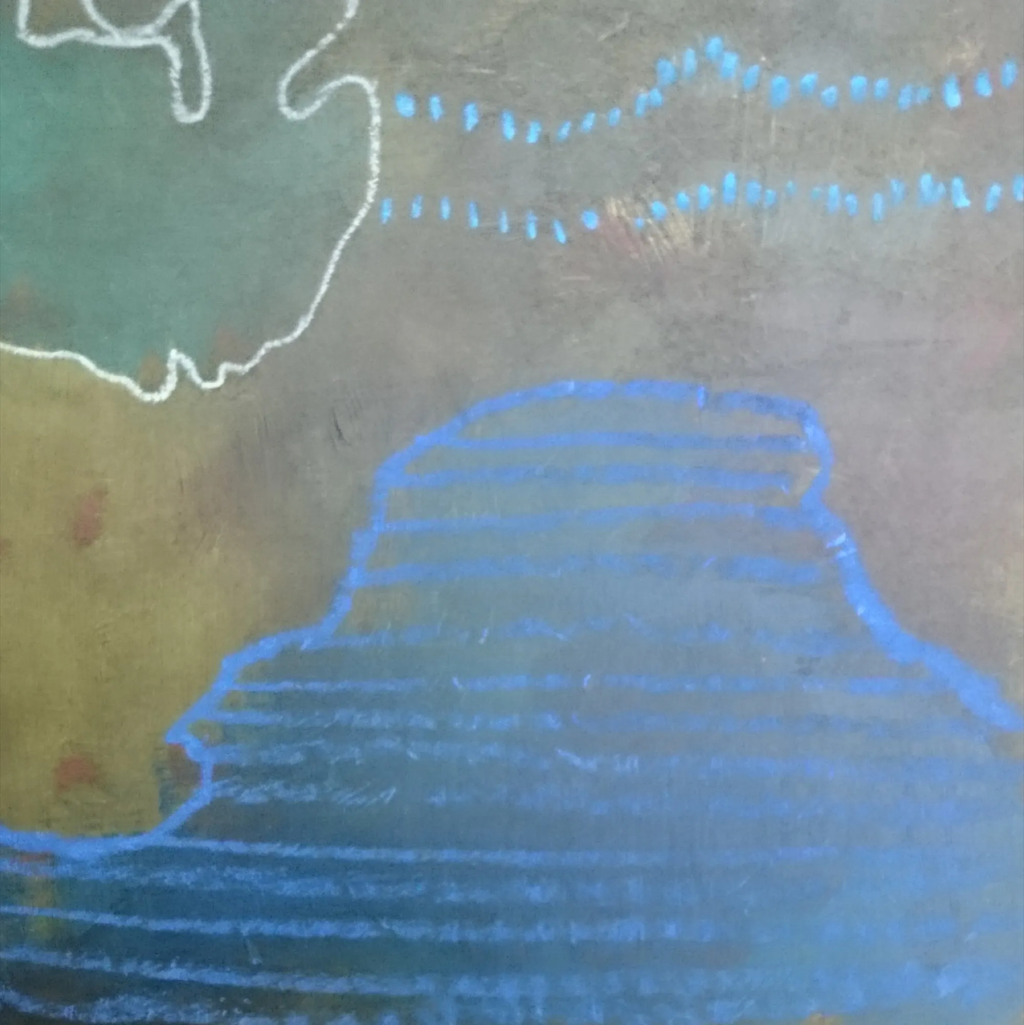 Szkic nr 34, 2015, Akryl i olej na płycie, 19 × 19 cm