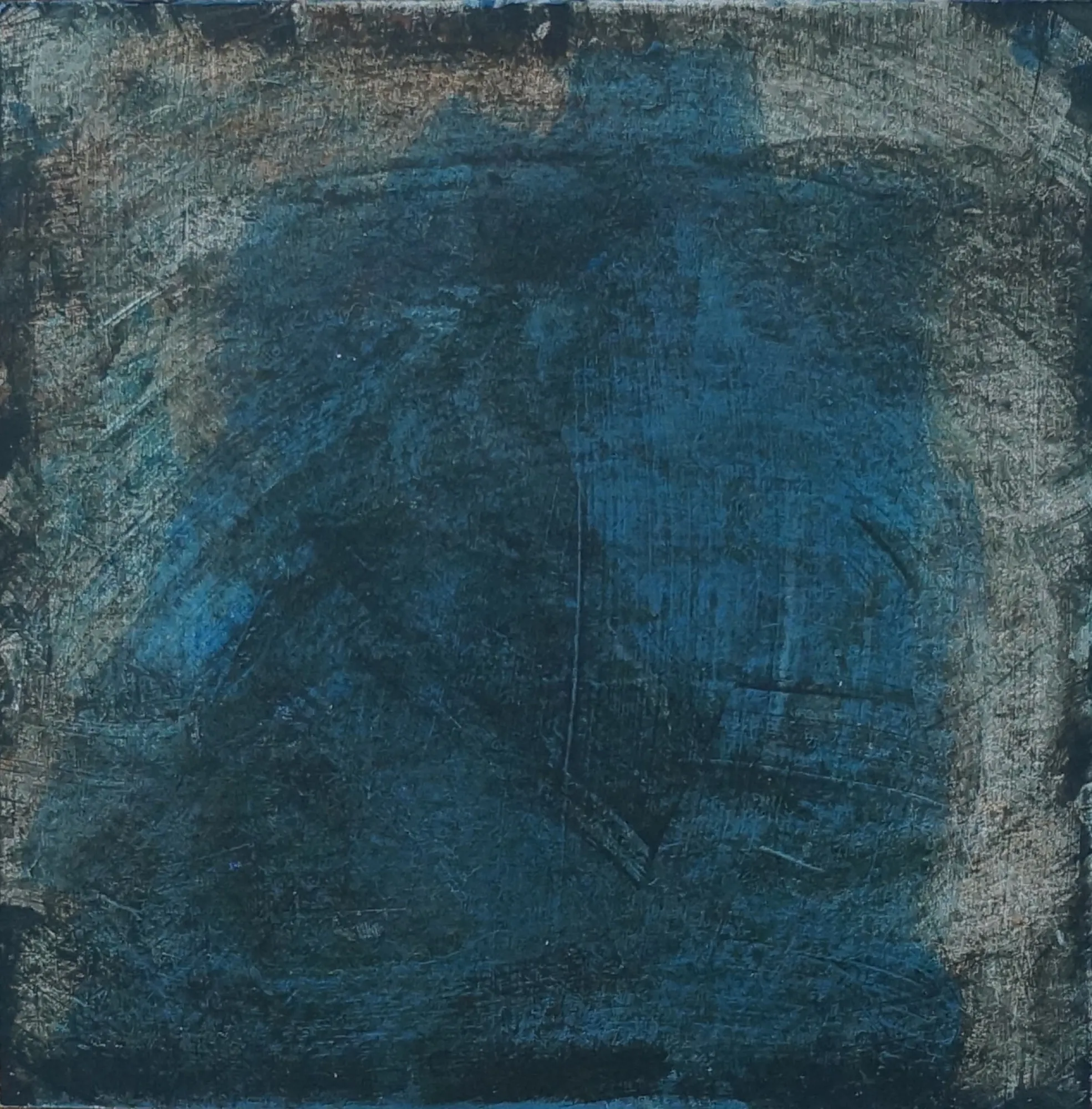 Szkic nr 35, 2015, Akryl i olej na płycie, 19 × 19 cm